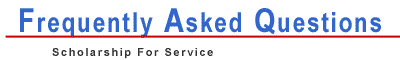 Scholarship for Service ~ Frequently Asked Questions Header - image